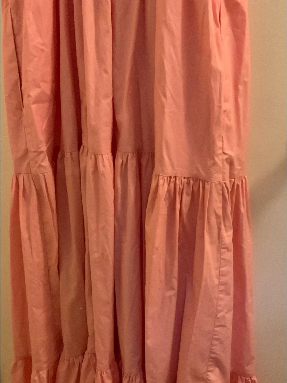 Abercrombie & Fitch Coral Pink Smocked Maxi Dress